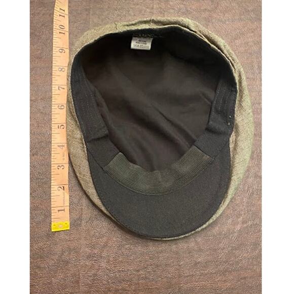 Dorfman DPG 1921 Linen Ivy Flat Cap Brown Gray‎ with Black Underside XL/Large - Picture 6 of 7